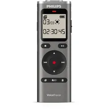 Philips DVT1170 Diktiergerät, metallisches Graphitgrau, mattes Schwarz, Silber