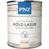 PNZ Holzlasur für Innen und Außen | lösemitttelfreie Farblasur | Nachhaltig hergestellt mit regionalen Rohstoffen | für alle Hölzer, auch Bienenhäuser, Gebinde:0.75L, Farbe:lasurweiß