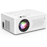purshe Mini Beamer, Mini Bluetooth Projektor Full HD 1080P Tragbarer Outdoor Filmprojektor für iOS, Android, Windows, Kompatibel mit TV Stick/HDMI/Smartphone/Spielkonsole/USB [Inkl. Fernbedienung]