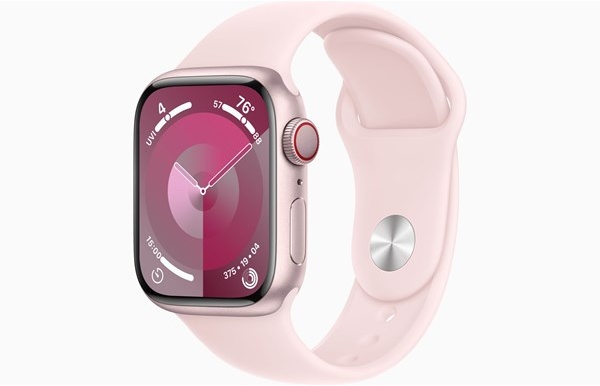 Watch Series 9 GPS + Cellular 41mm - Pink Aluminium Case with Light Pink Sport Band - S/M