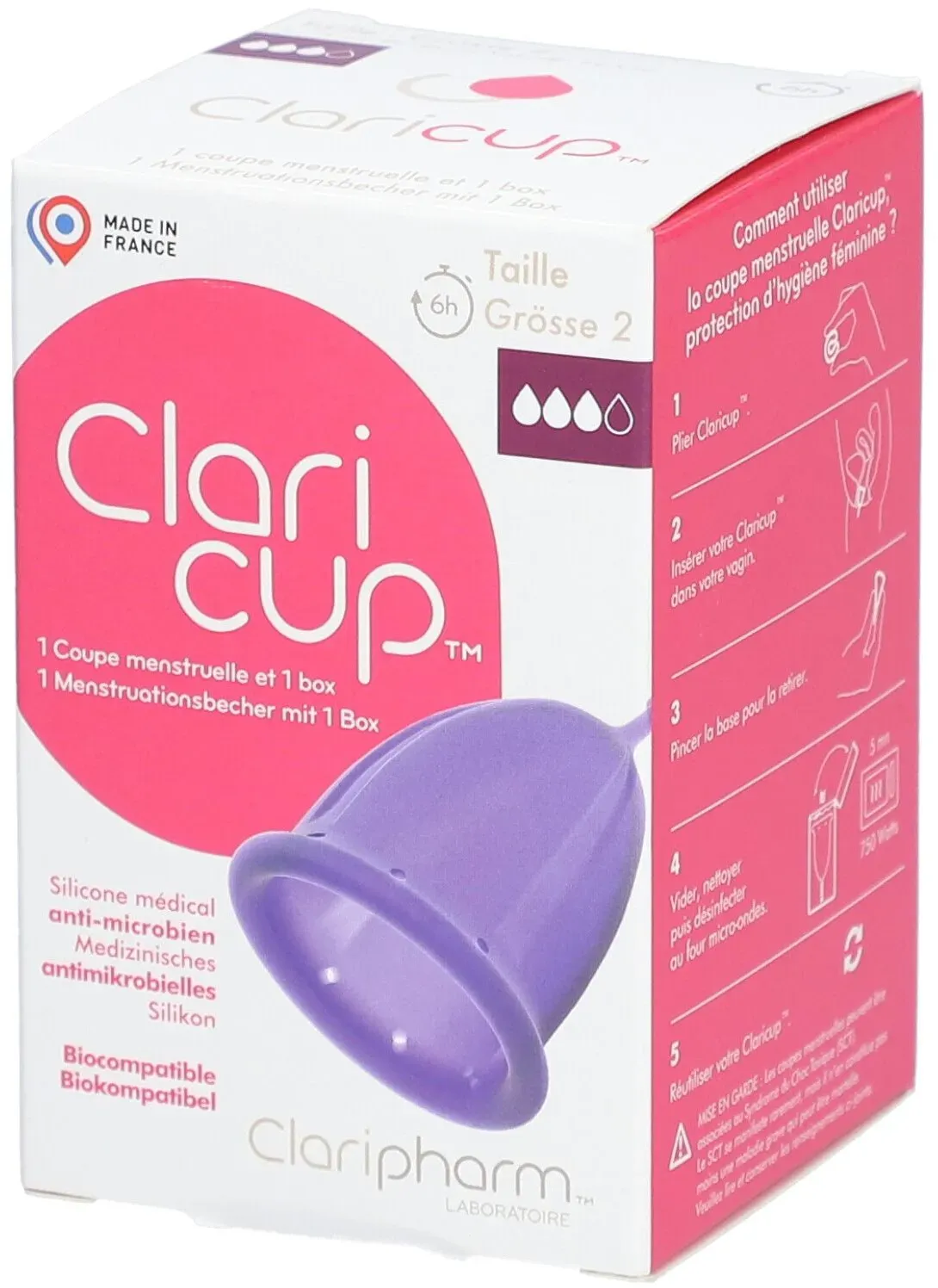 Clari cupTM Menstruationstasse Gr. 2