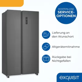 Exquisit SBS546-040E Side-by-Side (442 l, 1770 mm hoch, Anthrazit)