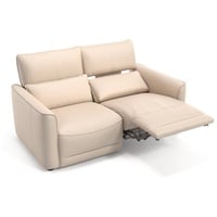 Sofanella 2-Sitzer Leder Gala, Relaxsofa, Designsofa, Designer Couch, Italienisches Sofa, 2er Sofa beige