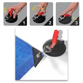 PRO PLUS Proplus Saugnapf Befestigung mit Ring + 2 S-Haken