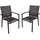 Garden Pleasure Stapelstuhl ELENA 56,5 x 56,5 x 0 cm grau 2 St.