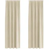 vidaXL Verdunkelungsvorhänge 2 pcs Creme 140 x 260 cm