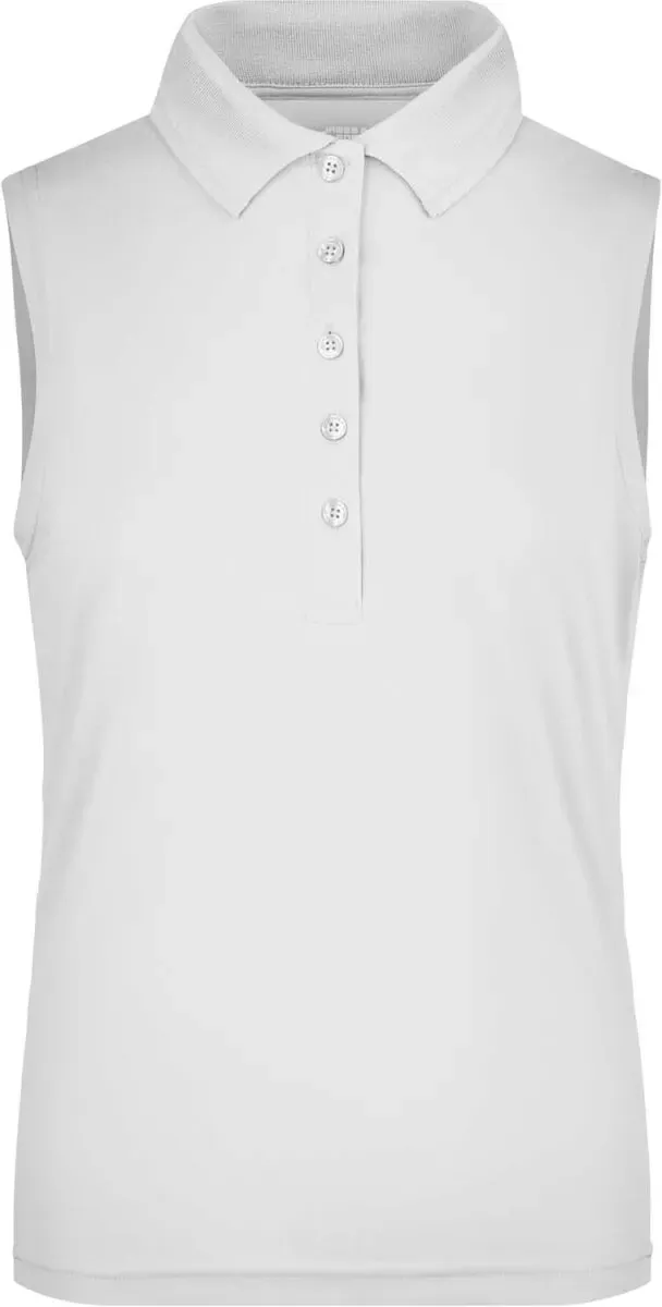 James & Nicholson Damen Polo ärmellos JN575 white S