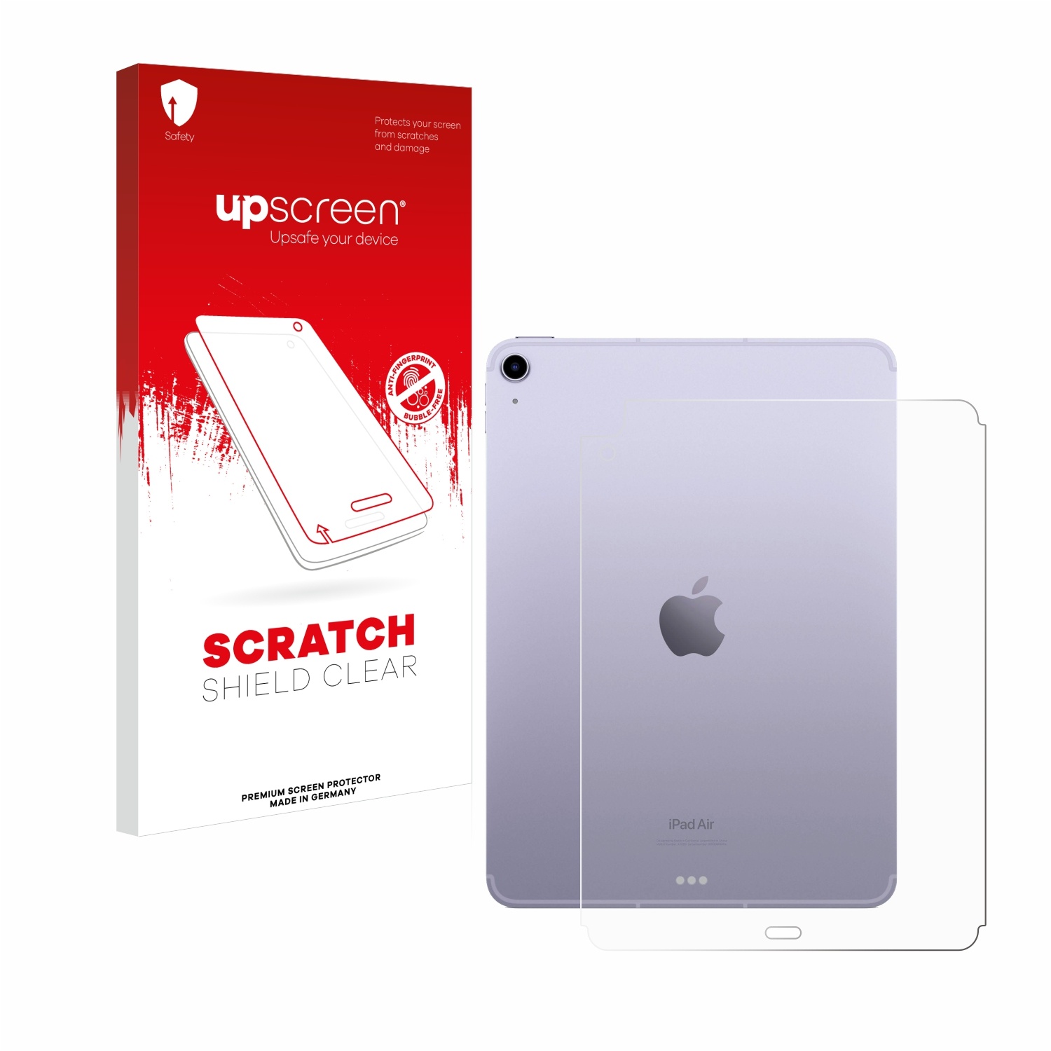 upscreen Scratch Shield Clear Premium Displayschutzfolie für Apple iPad Air 5 WiFi 2022 (Rückseite, 5. Gen.)