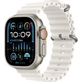 GPS + Cellular 49 mm Titangehäuse natur, Ocean Armband weiß One Size