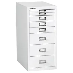 BISLEY MultiDrawerTM L298 Schubladenschrank verkehrsweiß 8 Schubladen 27,8 x 38,0 x 59,0 cm