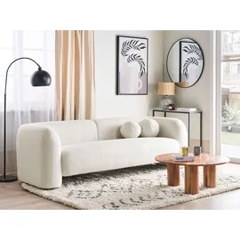 Beliani Sofa 3-Sitzer Leiren Bouclé Weiß