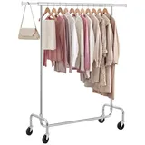 Songmics HSR11S Kleiderständer 110-150 x 45 x 162,9 cm silber