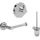 Villeroy & Boch Elements Tender Badaccessoire-Set, 3-in-1, Handtuchhaken, Toilettenpapierhalter & Bürstengarnitur, Chrom