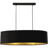 [lux.pro] Hängeleuchte Westerbork E27 Stoff Schwarz