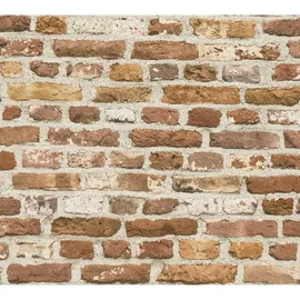 A.S. Création Vliestapete Backsteine Rot Orange