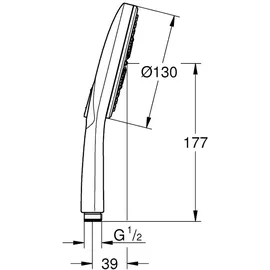 Grohe Rainshower SmartActive 130 Handbrause 3 Strahlarten,