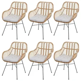 MCW Esszimmerstuhl MCW-P17 Stoff creme 6er Set