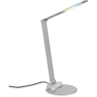 Briloner - LED Schreibtischlampe mit Touch, dimmbar in Stufen, einstellbar von warmweiß bis kaltweiß, Tischlampe, Lampe, Nachttischlampe, Tischleuchte, Deko, Bürolampe, 83x20 cm, Silberfarbig