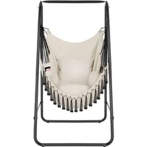 Tectake tectake® Hängesessel, Alison, Boho-Style, Belastbarkeit 160kg