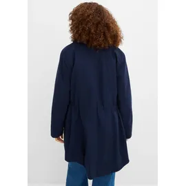 bonprix Baumwoll-Kurzparka mit Stehkragen talliert, blau, Gr.48, Vielseitig kombinierbare sportliche Jacke mit Taschen aus Baumwolle, aus 100% Baumwolle