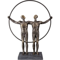 Casablanca by Gilde Dekofigur Skulptur two men (1 St) gelb