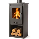 ECOfoxx EEK A+ Kaminofen Okta S Lite gussgrau - 3,9kW - kleiner Ofen