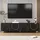 modfu TV-Lowboard 170x44x38 cm Schwarz/Gold Spanplatte