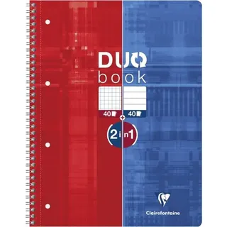 Clairefontaine Collegeblock »DUO A4, 80 Blatt liniert kariert