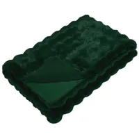 VidaXL Kunstfell Kaninchenfell Decke Dunkelgrün 150 x 220 cm