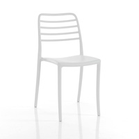 Wink Design Joss Set mit 4 Außen-und Innenbereich Outdoor-/Indoor-Stuhl, Weiß matt, 45x53,5xH83 cm