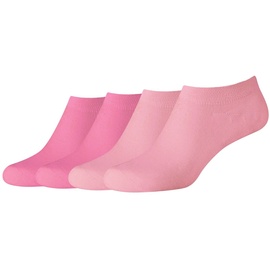 Camano Damen Online Women Cotton fine Invisible Sneaker 4p, Azalea pink, 35-38