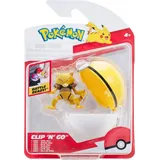 Jazwares Pokemon Clip 'N' Go Abra und Level Ball Spielset, 2 Stück.