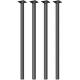 diy elements Möbelfuß 4er-Set BURGUND, Ø30,schwarz