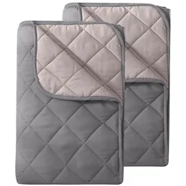 Wometo 2 Stück Microfaser Sommer Steppbett Wende-Design 155x220 OekoTex - grau und hellgrau Kochfest 95° Bettdecke für Camping und heiße Tage I ohne Bezug verwendbar I farbig & bunt