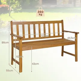 Costway Gartenbank 109 x 56 x 86 cm Beige
