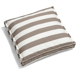 Jan Kurtz Möbel Kissen Boxkissen Streifen weiß/taupe mehrfarbig, Designer Jan Kurtz, 5x50x50 cm