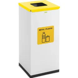 ulsonix Abfalleimer - 60 L - weiß - Wertstoff-Label