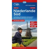 Bva Bikemedia ADFC-Radtourenkarte NL 2 Niederlande Süd 1:150.000, reiß- und wetterfest, E-Bike geeignet, GPS-Tracks Download, mit Knotenpunkten, mit Bett+Bike Symbolen, mit Kilometer-Angaben