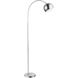 Stehlampe, Chrom, Schalter, Metall, weiß, H 150cm