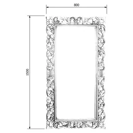 Sapho SCULE Rahmenspiegel, 80x150cm, Gold - Gold