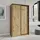 masseno Schwebetürenschrank NISSE 120 x 205 x 60 cm Braun