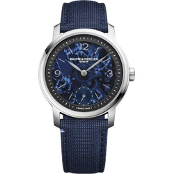Baume & Mercier Classima Kleine Sekunde 42mm M0A10735 - blau,transparent,blau mit Ziernähten - 42mm