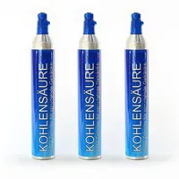 3x 425g CO2 Kohlensäure Zylinder/Flasche inkl. Füllung zum Sprudeln von Wasser/Mineralwasser