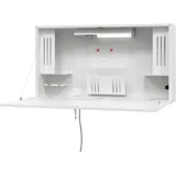 Hammerbacher Wandschreibtisch weiß rechteckig, hängend weiß 120,0 x 24,0/87,6 cm