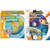 Ravensburger tiptoi® Spiel 00107 - Der interaktive Wissens-Globus - Lern-Globus für Kinder ab 7 Jahren, für 1-4 Spieler & tiptoi® Weltraum: Das Abenteuer-Sachbuch