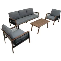 Jardi Aluminium-Sofagarnitur braun