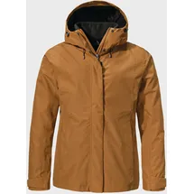 Schöffel Damen 3in1 Jacket Style Okere WMS, wasserdichte, atmungsaktive Outdoorjacke mit herausnehmbarer Fleecejacke, caramel, 36