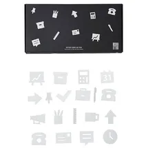 DESIGN LETTERS Tafel-Icons office weiß 20 St.