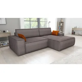 mebloland Ecksofa TOR mit Schlaffunktion. Farbe: Ash. - Grau