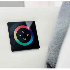 Jockenhöfer Gruppe Ecksofa Laredo, inklusive RGB-LED-Beleuchtung und Bluetooth-Soundsystem schwarz